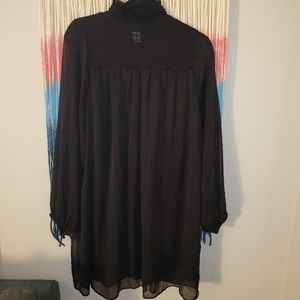 H&M chiffon flowy black cocktail dress